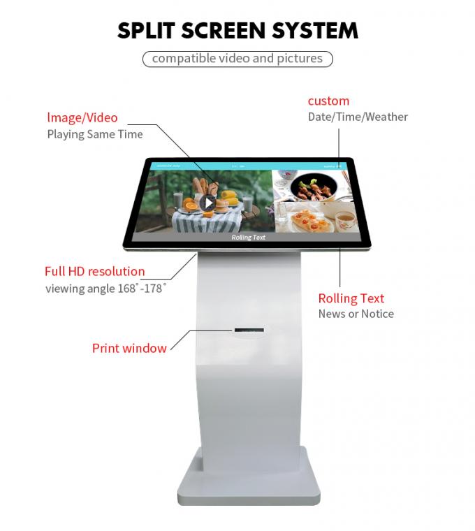 de Kiosk van het de Puntenpcap Touche screen van 250cd/M2 AIO 10 met Thermische Printer