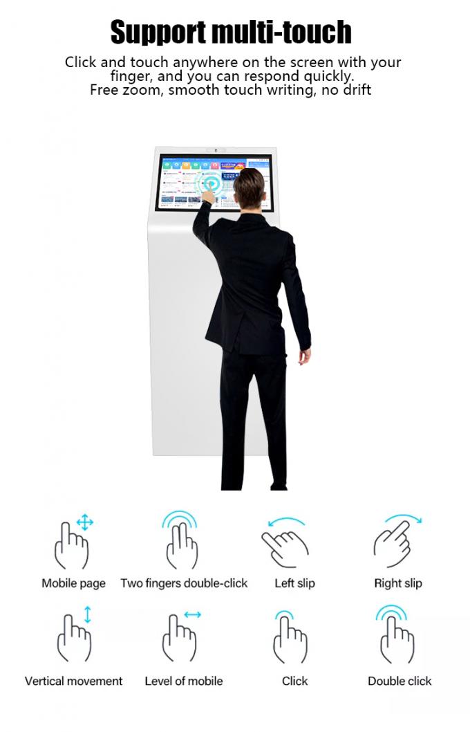21.5" All-in-One zelfbediening Touch Screen Kiosk voor ziekenhuizen Banken Financiën Met automatisch wachtrij en informatie systeem voor vragen 4