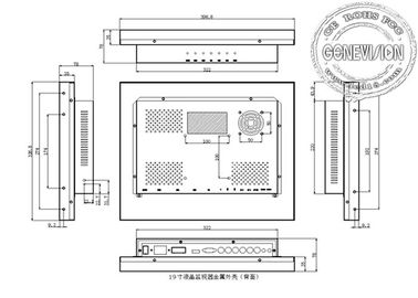De Monitor van 19 Duimhdmi kabeltelevisie LCD, Ver IRL en de Uiterst dunne Lcd Monitor van DNC