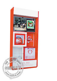 Lcd de Kiosk Digitale Signage van het Vertoningskabinet met Wifi, AED-Noodsituatie Harteerste hulp Reclamepost