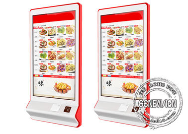 Capacitieve Touch screenzelfbediening die Machine 32inch betalen Uiterst dunne Slimme muur-Onderstel LCD Vertoning met Printer en NFC