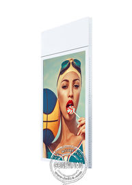 De Super Slimmuur zet LCD Vertonings Hoge Helderheid 700 Neten opPlafond die het Tweezijdige Reclamescherm hangen
