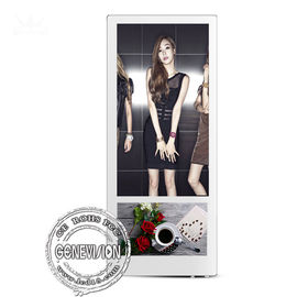 De muur zet 18,5 '' +10,1“ LCD het Gevalgehard glas Android van het Vertoningsmetaal Adverterend op Speler