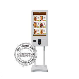Self - service die tot de Kiosk van de Touch screenmonitor 32 Duim met de Scanner/de Printer van QR opdracht geven