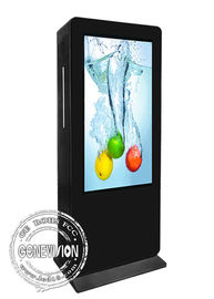 Van de de Erkenningscamera van het 65 Duimgezicht ingebouwde Tweezijdige Openlucht Digitale Signage Android 7,1 Touch screen Waterdicht met 4G