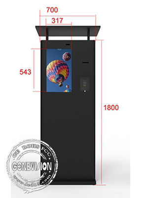 IP65 1500 Neten 22“ PCAP-de Kiosk van de Touch screenself - service met Camera