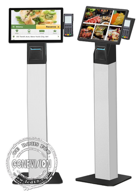 Touchscreen Self - service die tot Kiosk met de Houder van Thermische PrinterAnd POS opdracht geven