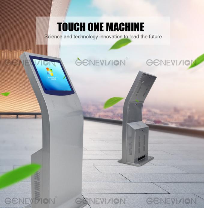 De Kiosk Digitale Signage van het printer Interactieve Touche screen het Ontvangstbewijsdruk van de Podiumsteun