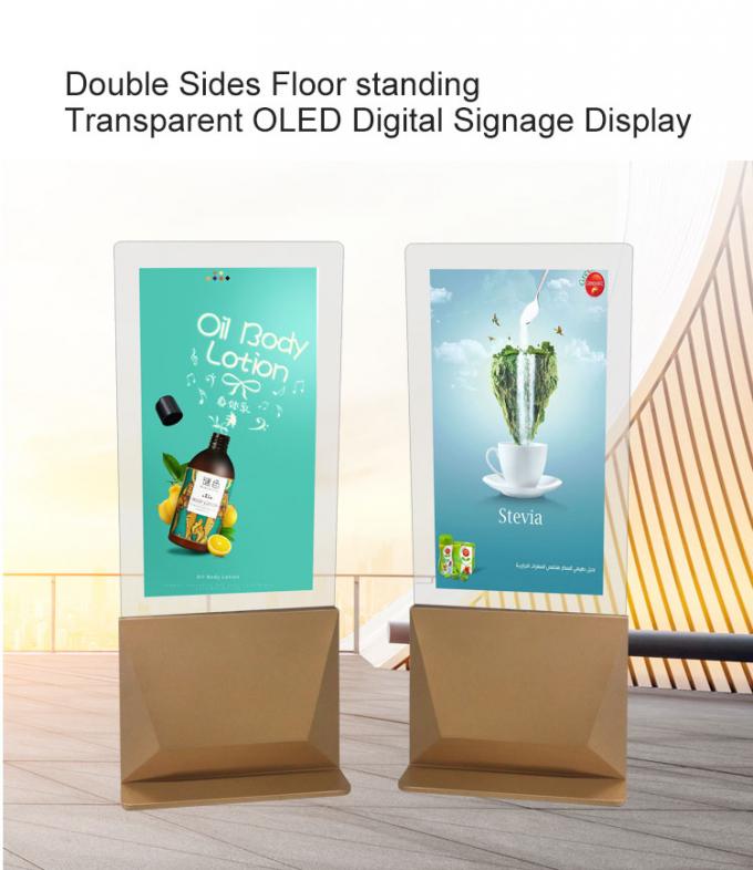 Vloer die Vertoning van de het Scherm de Digitale Kiosk van RK3288 OLED bevinden zich