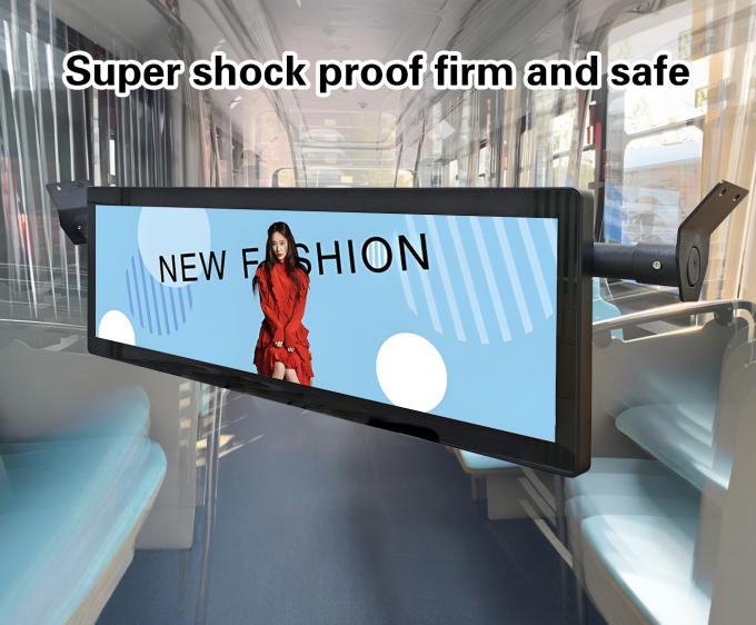 29 Inch Uitgerekte Balk Plafondbevestiging Bus Wifi Digitale Signage Android Draadloze Netwerk Digitale Lcd Monitor Met 4G Optie 1