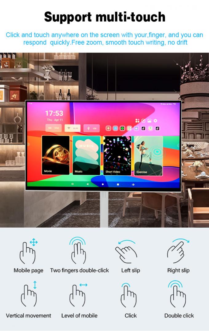 24" 27" 32" Mobile Smart Screen Android 11 OS 4GB 64GB Rollable Smart Touch Screen met oplaadbare batterij 1