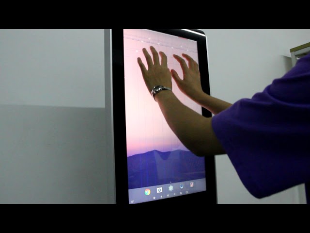 22 de Kiosk van het duim1080p LCD Touche screen met Boekenplank