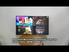 Rechte hoek 43 inch muur en plafond restaurant android wifi digitale signage menu bord