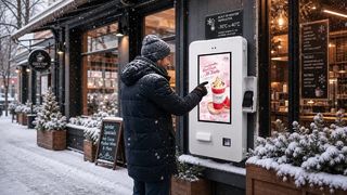 24-inch waterdichte buitentouchscreenkiosk