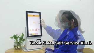 15,6"+15,6" ABS Shell touchscreen Android zelfbedieningskiosk kassiermachine