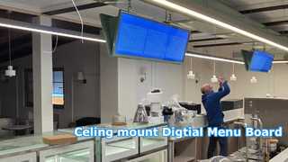 49,5-inch 4K-plafondgemonteerd Android LCD-bardisplay met gratis CMS en cloudserver