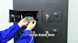 32 inch 43 inch Android Wifi Digital Signage Kiosk met oplaadkasten voor mobiele telefoons
