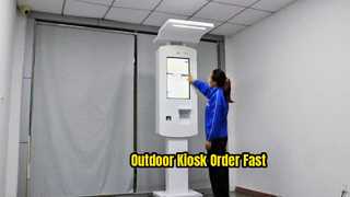 24-inch buiten-pc capacitieve touch-staande zelfbestellende kiosk met NVIDIA grafische kaart