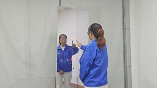 43 inch Magic Mirror Glass LCD-kiosk met camera en thermische camera