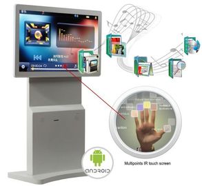 43inch draaibare Kiosk Digitale Signage, Android 7,1 Wifi roteert het Schermlcd Reclametribune, multi-Aanraking op optie
