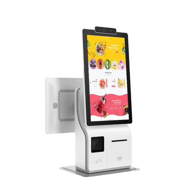 De Kiosk die van de touch screenbetaling POS Machine tot Aanraking Twee opdracht geven Kantenvertoning