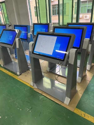 Windows Standing Base Buiten Touch Screen Kiosk All In One Gezichtsherkenning Monitor