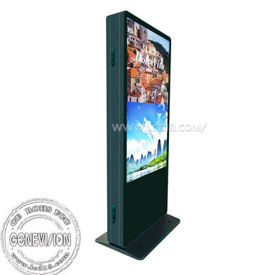 Tweezijdige lcd-videodisplayer reclame-kiosken twee zichtbare hoge borden