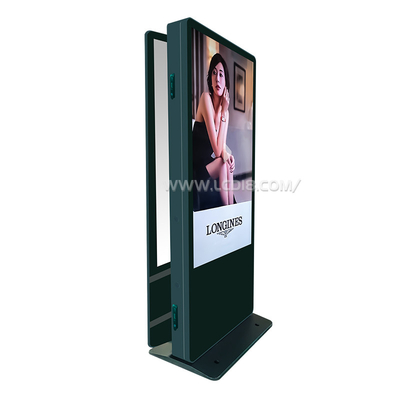Tweezijdige lcd-videodisplayer reclame-kiosken twee zichtbare hoge borden