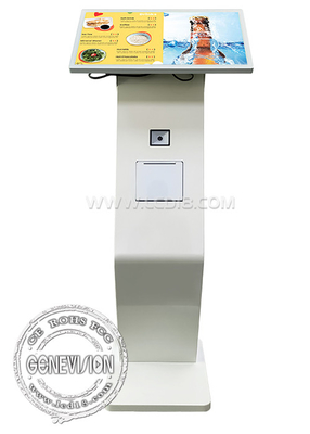 21.5&quot; Cashless Self Ordering Touch Screen LCD Payment Machine K Stand met printer QR-code scanner