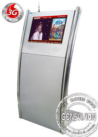 19inch zilveren Slank Digitaal de Kiosk Capacitief Touch screen van Floorstanding met Front Speaker