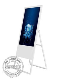 55 Duim Draagbare LCD Reclametribune, Touche screen van de 10 Punt het Muur Opgezette Kiosk