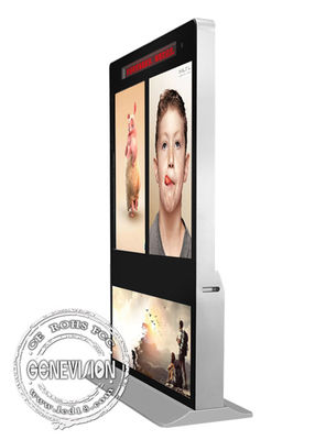 Het dubbele Scherm 43“ Win10 Android Twee de Kiosk van het Systeemtouche screen