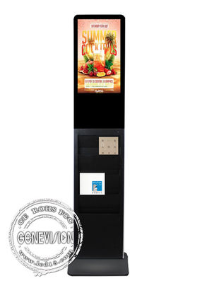 22 de Kiosk van het duim1080p LCD Touche screen met Boekenplank