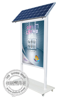 Dubbelzijdige LED-lichtbak Buitenreclame Display Kiosk met batterij