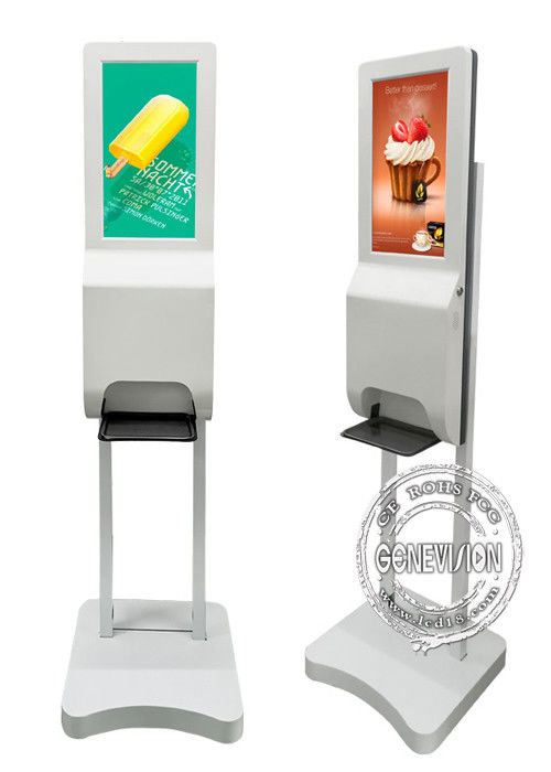 Van de de Handwasmachine van 21,5 Duimandroid van de de Vloertribune de Kiosk de Digitale Signage Automatische Kiosk van Handsanitiser met 3000ML-capaciteit