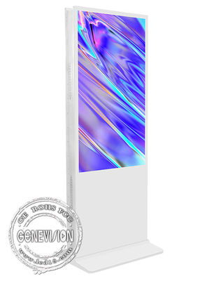 Dubbelzijdige Wifi Digital Signage Kiosk 55 Inch Wit Kleur Linux-systeem
