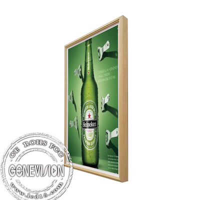 Het Kaderlcd van Android Media Player Houten Signage Beeld Videovertoning