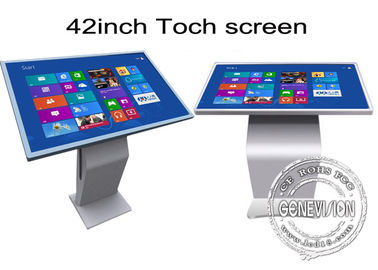 42 duim Multifunctie allen in Één van de het Touche screenkiosk van IRL van de de Vloertribune het Metaalgeval