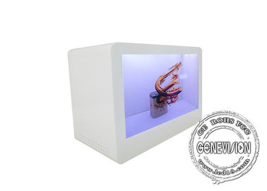 32“ Magische Industriële Transparante Lcd de update van de Showcasesd-geheugenkaart Reclamedoos in Hoge Helderheid van 500cd/m2