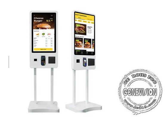32 Inch Cashless Payment Self Service Kiosk Geautomatiseerde machine voor Fast Food Drink Kfc Mc Food Restaurant