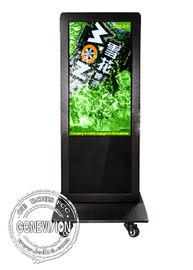 Dubbele Lcd Aanrakings Adverterende Rechtopstaande reiziger/Beweegbare de Totem Digitale Signage van Bakenmedia player