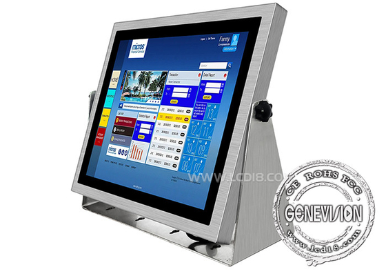 17 inch roestvrij staal IP68 wand montage tafel staande touchscreen waterdicht buiten digitaal signage