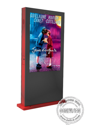 Zwarte kleur Outdoor 55 inch android Super Slim Digitaal Display Met Cms Software Hoge helderheid 2500nit