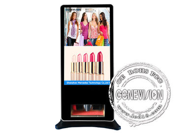 55inch slimme Aanrakingskiosk met Schoenen Schoner Interactief Android die Rechtopstaande reiziger met verre het leiden Software adverteren