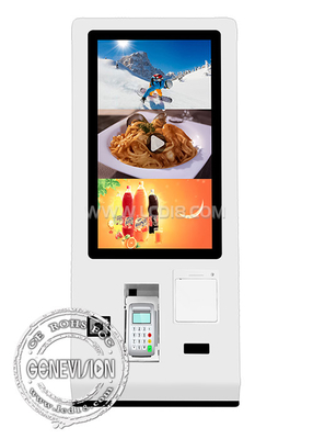 Hotel 24 Inch Verticale Desktop Printer QR Code Scanner Kaart Dispenser Zelfbediening Check In Kiosk