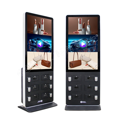 Interactief LCD-vloer staand digitaal borden display Telefoon opladen wachtwoord Kas Digital Signage