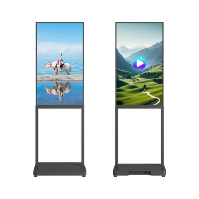 Digitaal beeldscherm met een vloer van 43 inch Reclame videospeler Twee zijden Optie 350 nits Helderheid