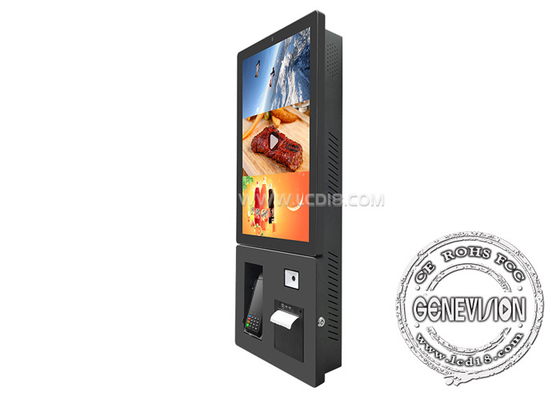 24 inch Android NFC Scanner Portret Restaurant Zelfbediening Bestelkiosk, Slimme Betaalkiosk Met Kaartlezer