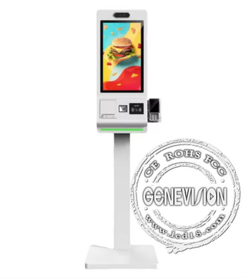 Op de vloer staan 32/43/49/55/65 inch LCD Reclame Player 4K Verticale Digitale Signage Touch Screen Kiosk