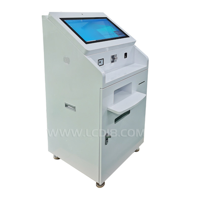 21.5 inch bank A4 papier afdrukken zelfbediening kiosk met 5MP camera